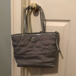 Grey Coach nylon bag